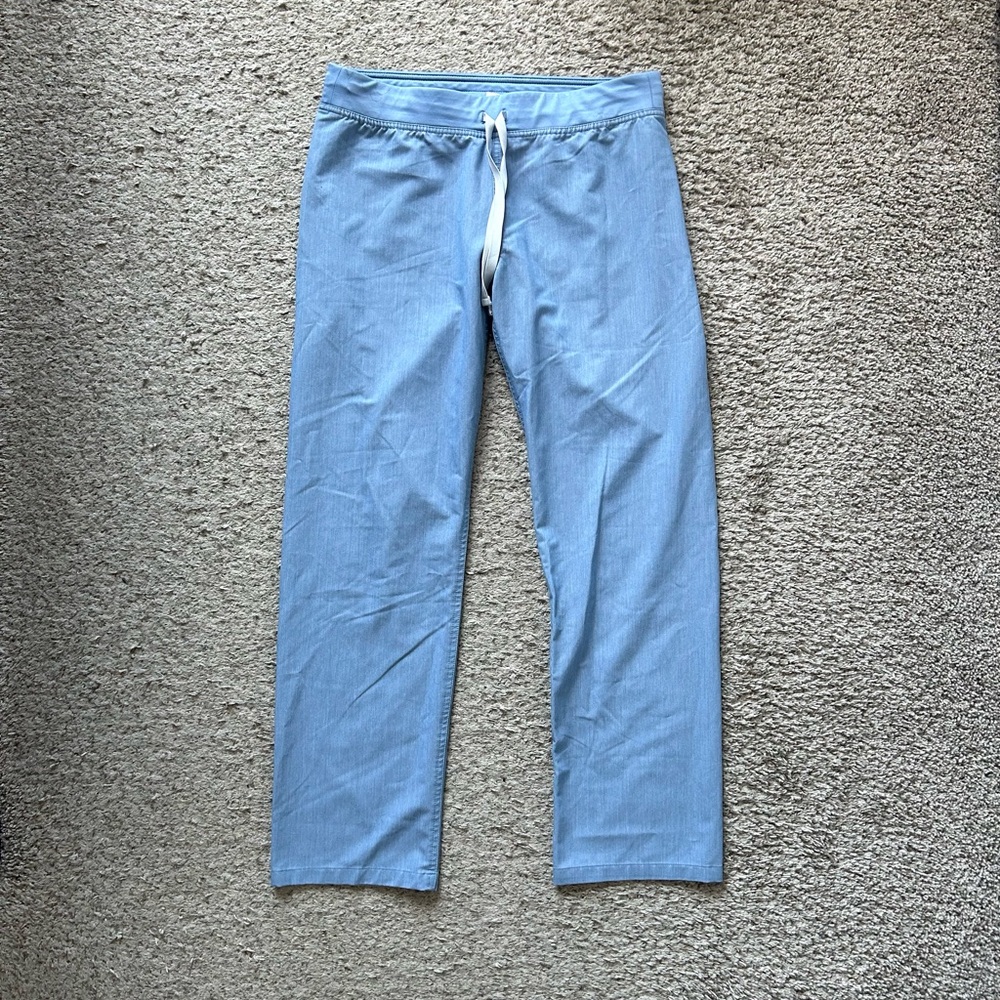 Figs light blue scrub wide leg pants
